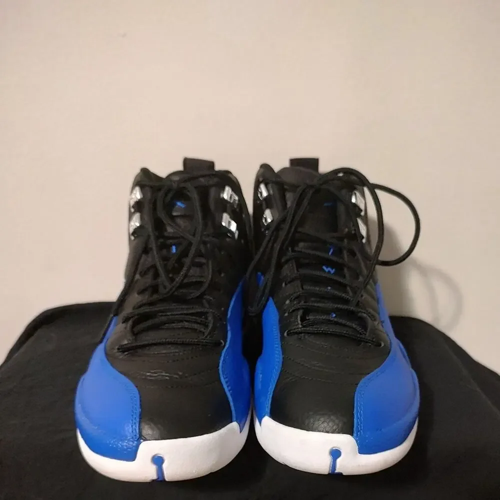 Air Jordan 12 Retro Mens Blue, Black, White EUC Basketball Shoes Size 11